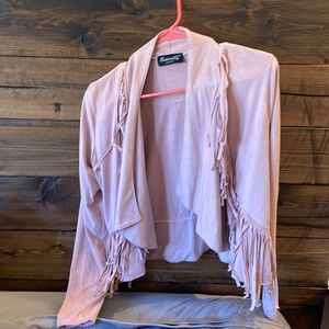 Pink fringe jacket